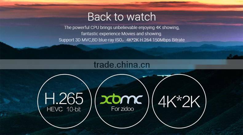 Full HD ZIDOO X9 Android TV Box 4K TV, 1080p Recorder, MSTAR Quad Core 2GB RAM Support Wi-Fi Blutooth4.0 KODI