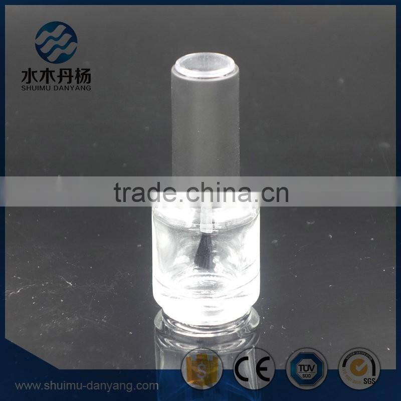 14ml round glass nail polish bottles with brush for sale