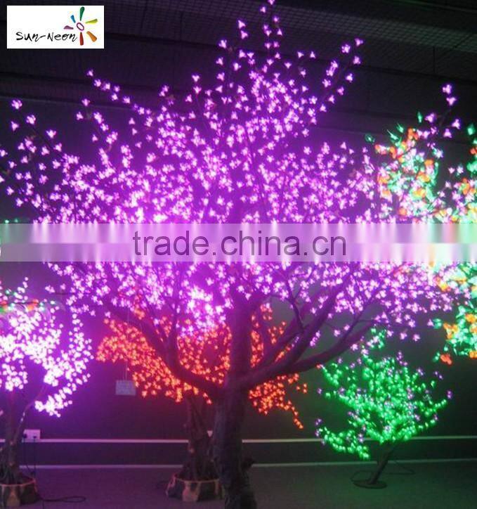 Cheap plastic cherry blossom tree high simulation lighted blossom tree nice quality outdoor lighted trees light