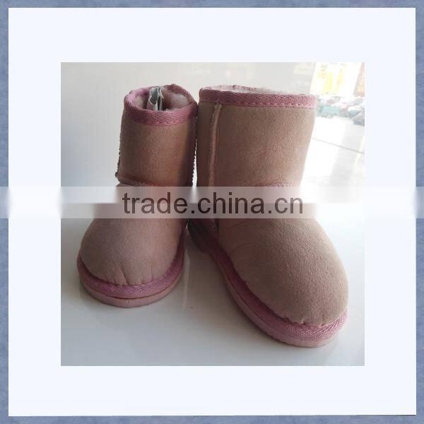 Wholesale hot pink color winter baby girl shoes