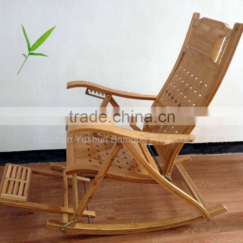 High quality foldable bamboo rocking chair