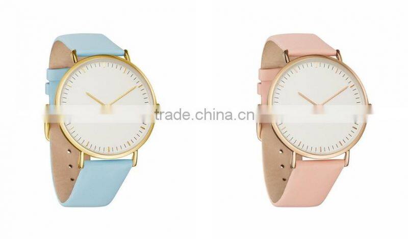 Fashion style japan miyota 2035 movement stainless steel back water resistant watch