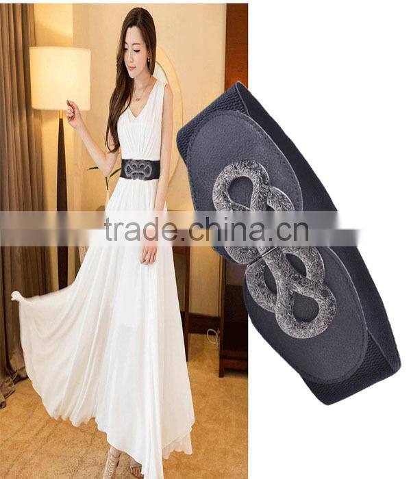 Fashion Top Quality Women Elastic Waistband With PU Ending