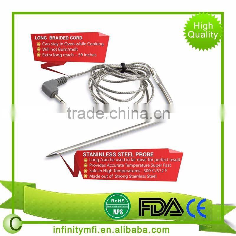 Best selling Digital Thermometer for Oven Digital Lcd Display Probe Food Thermometer Timer Cooking Kitchen BBQ Meat