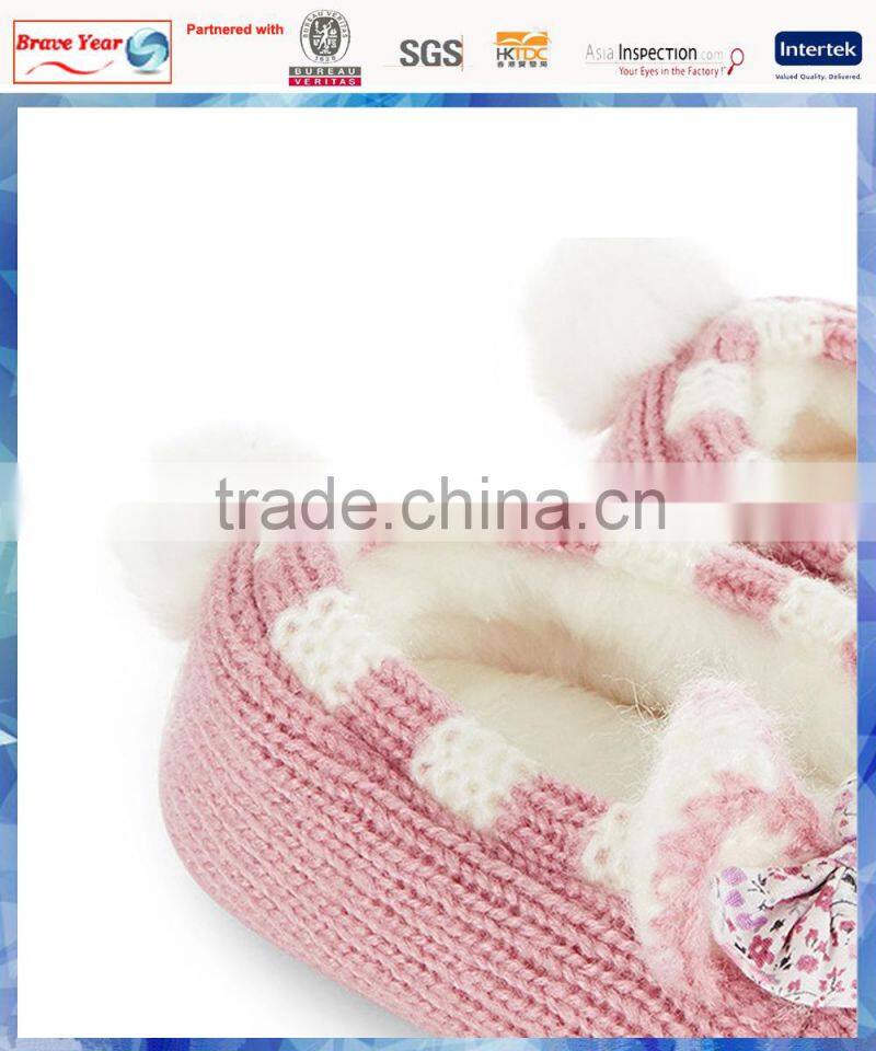 2014 hot sell novelty bunny knit baby shoes