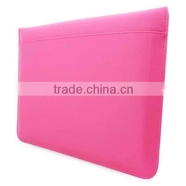 Hot Pink Card Slot Magnetic Leather Sleeve Case For Macbook Air 13 and Macbook Pro 13 With Retina,For Macbook Bag