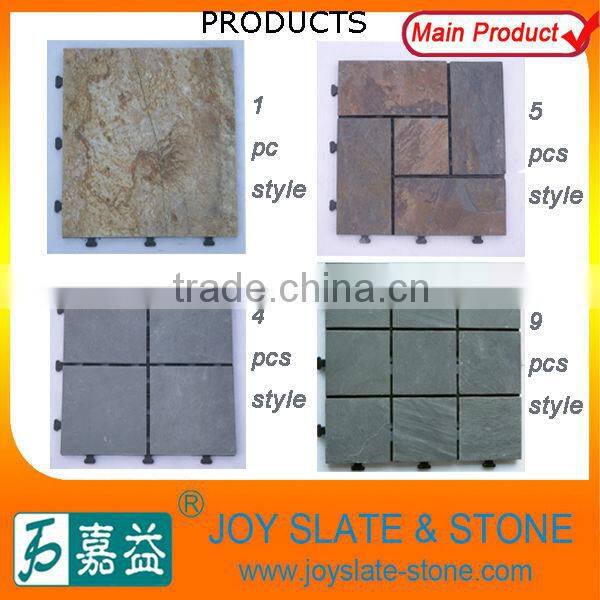 DIY natural removable slate paving slabs non-slip