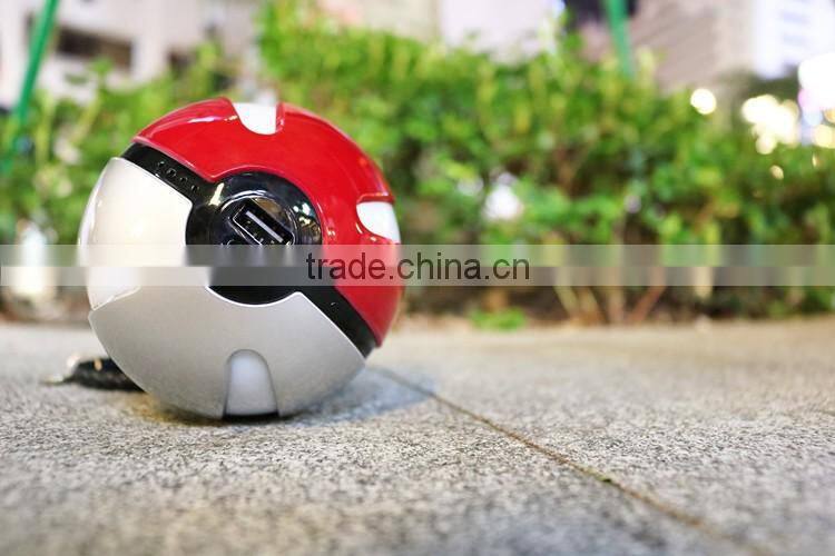 2016 Hot New Products Cartoon with LED Light Poke Ball Pokeball Pokemon Go Power Bank Charger