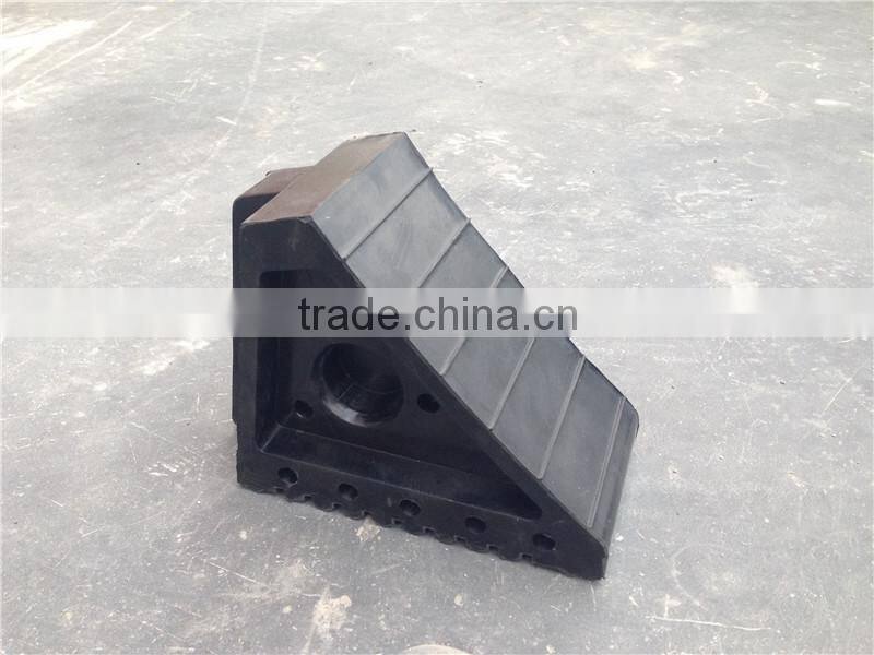Parking Equipment-black rubber car wheel stopper for parking/Black Rubber Wheel Stopper for car/anti slip stopper used in garage