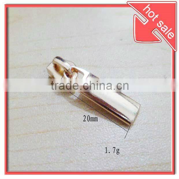 fashion metal zipper puller slider with blink gold color