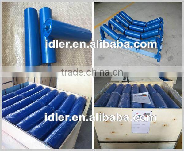 Carbon steel belt conveyor idler roller for industrial belt conveyor in China