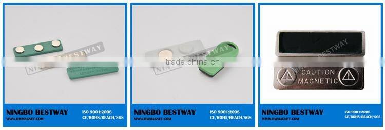 Strong hard neodymium magnet name badage