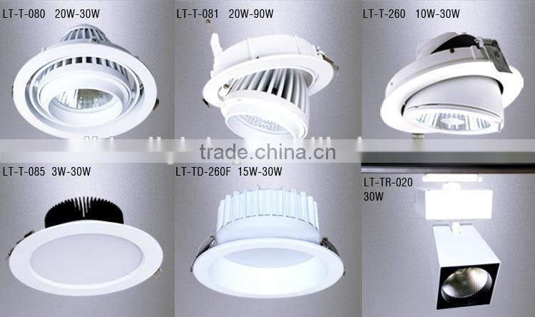 Aluminum die casting body indoor 3 years warranty led downlight 30w led downlight