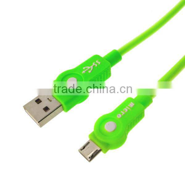 Hot Selling Colorful Micro Braided USB Cable with Aluminum Case for Mobilephone