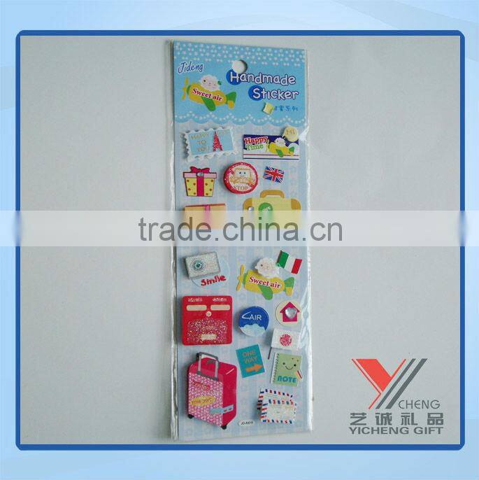 customized adhesive3d oval shape laser room decor sticker