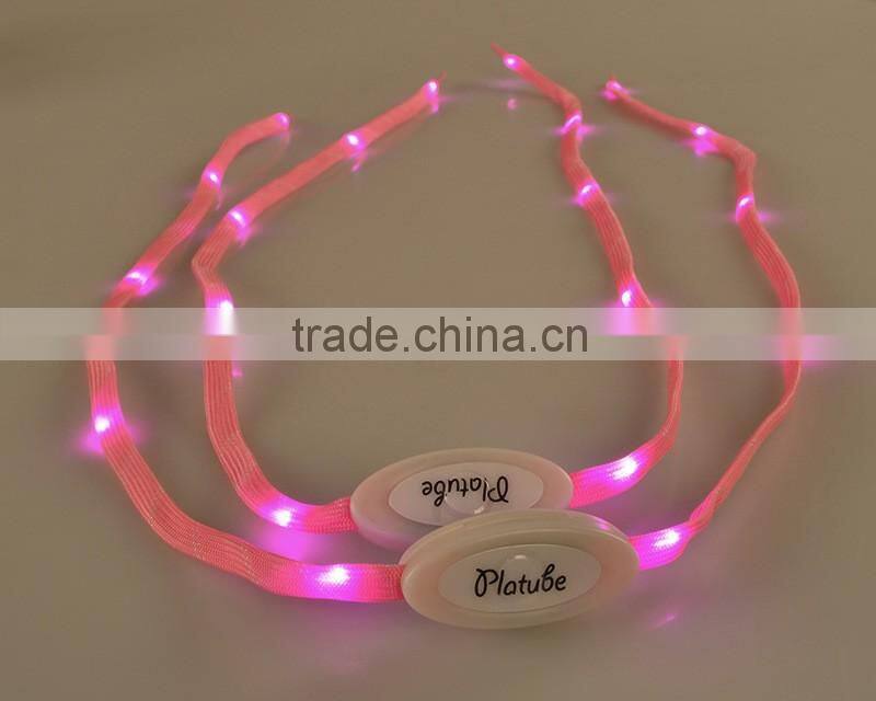2016 High Quality Colorful Led Glow Shoelace Aglets