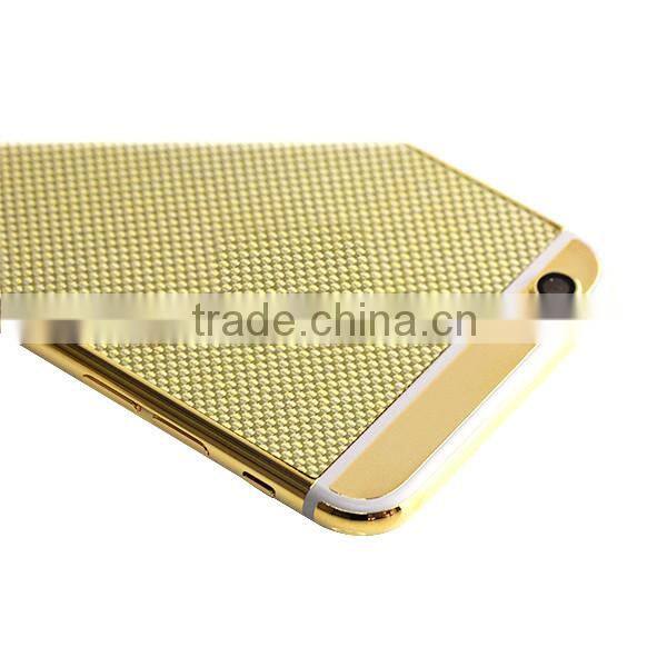 Luxury gift new style gold real carbon fiber for iPhone 6 plus back covers