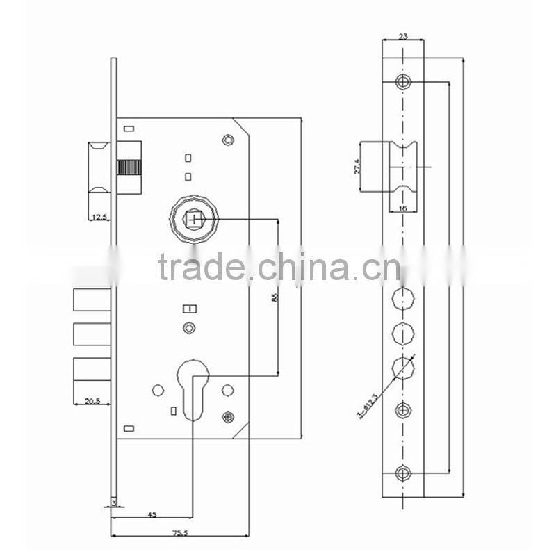 Flush handle lock and inner door lock locker lock system