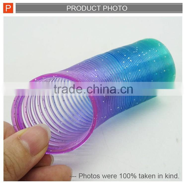 4.5cm promotiontoys rainbow bouncing spring slinky toys