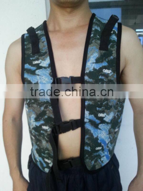 Top quality nice design neoprene nylon float jacket surfing foam life vest