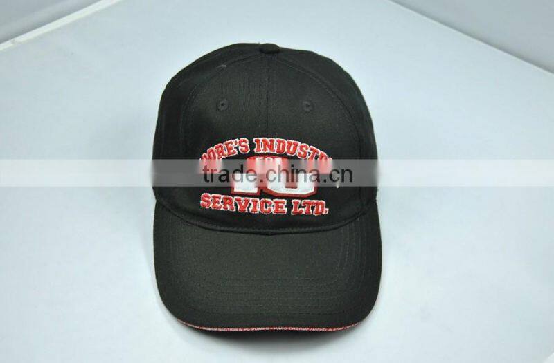 custom 100% cotton 6 panel baseball caps hats with 3D embroidery logo