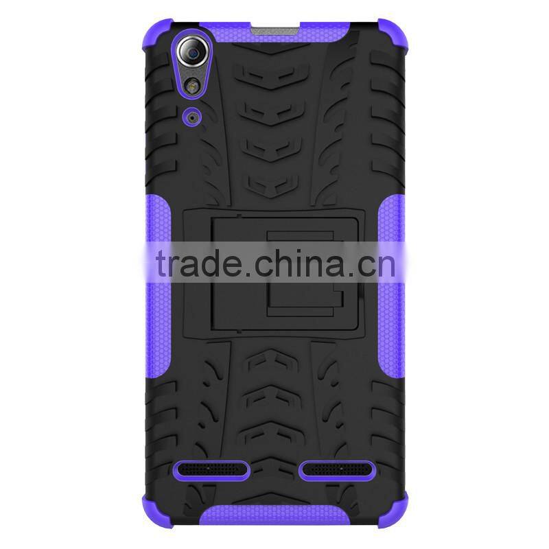 Ultra High Quality armor rugged kickstand heavy duty TPU+PC 2 in 1 case For Lenovo A6000/A6000 Plus Hard case lowest price