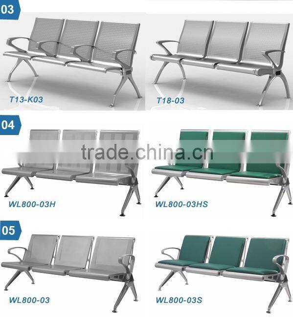 3 Seater stainless steel public auditorium chair