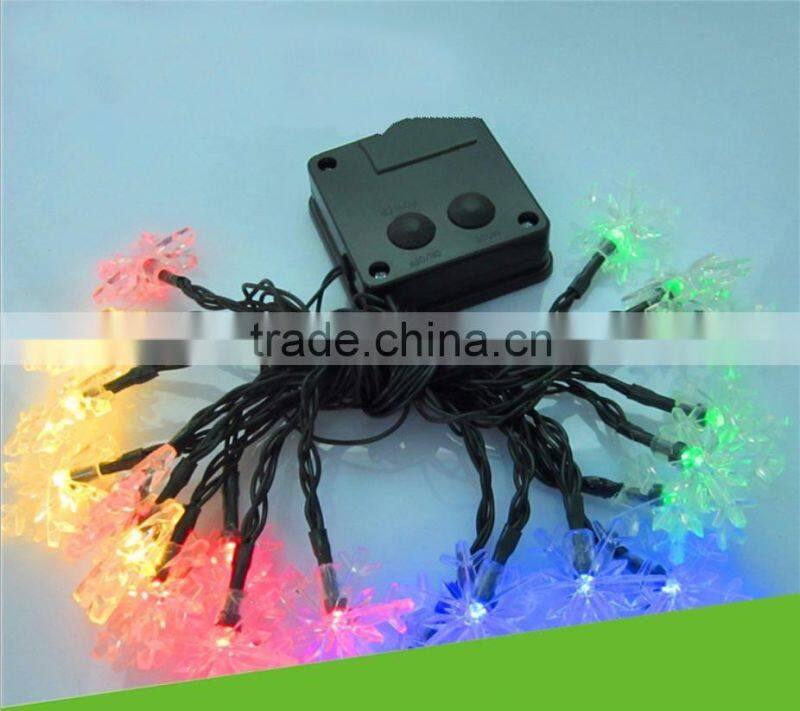 2016 new 20 LED Solar Power Snowflake Garden String Lights Lamp For Christmas