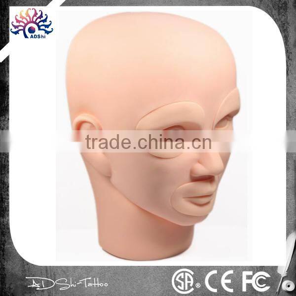 Tattoo Silicone Permanent Makeup Mannequin Head ,Permanent Makeup Practice Skin 3D Rubber Tattoo Practice Skin
