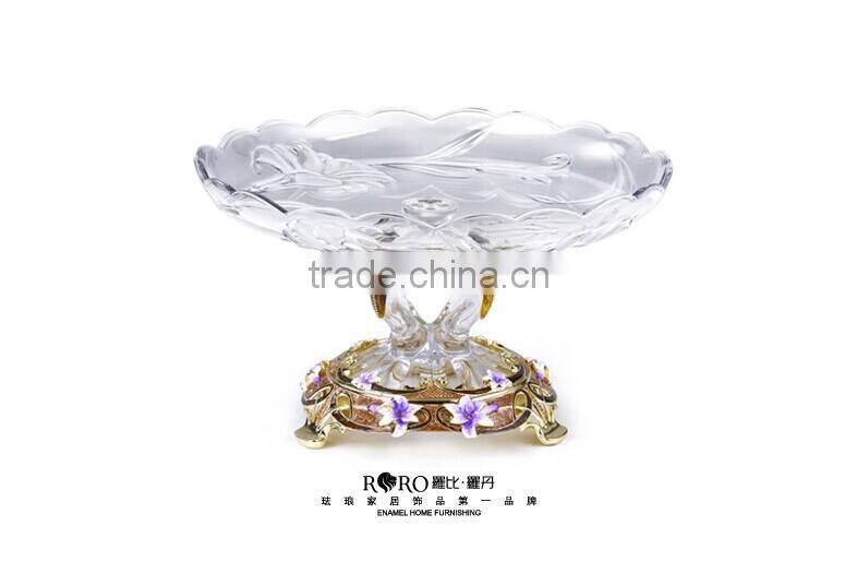 RORO enamel lily enamel home decoration craft fruit holder