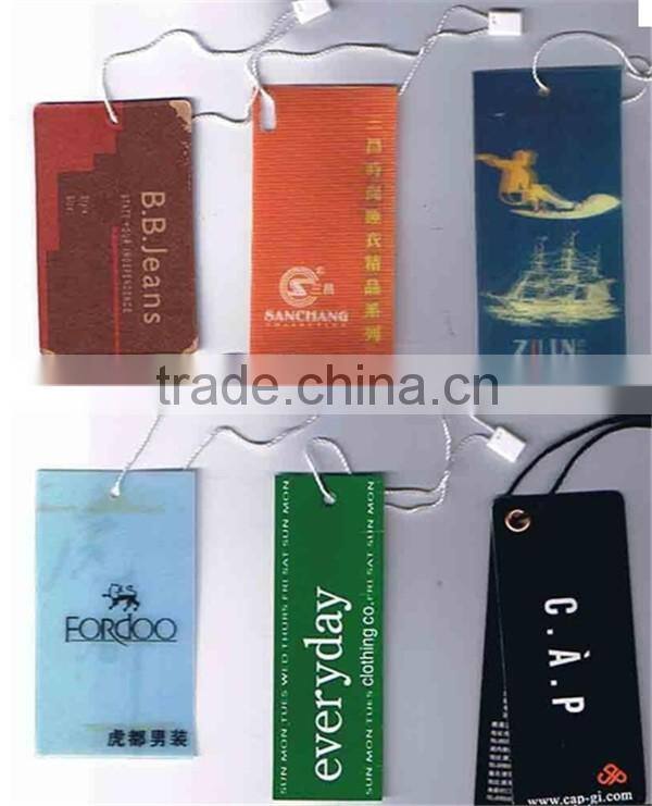 fashion cheap Price paper hang Tags For Clothing garment bag