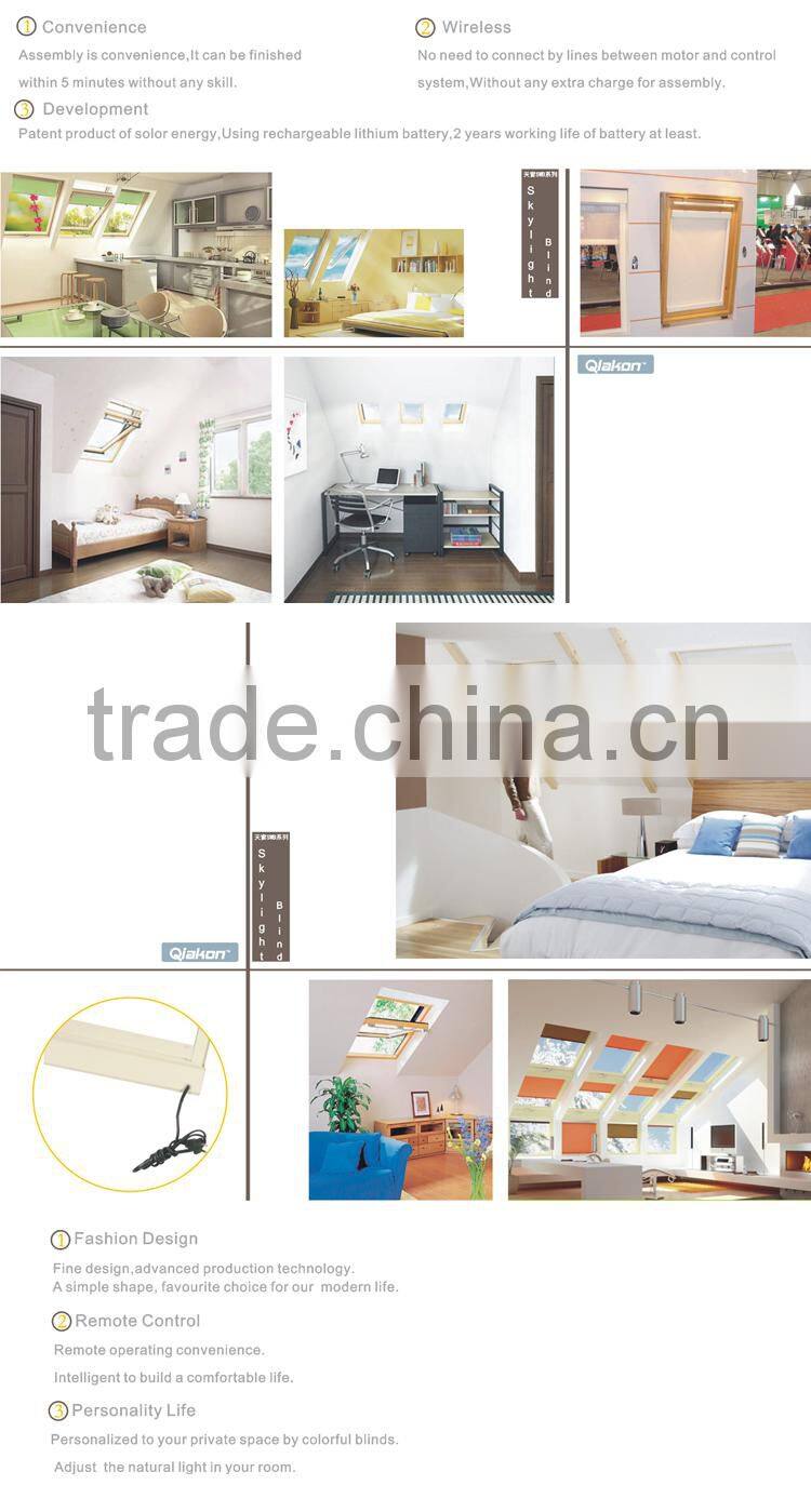 ALuminum rail roof window skylight roller blinds