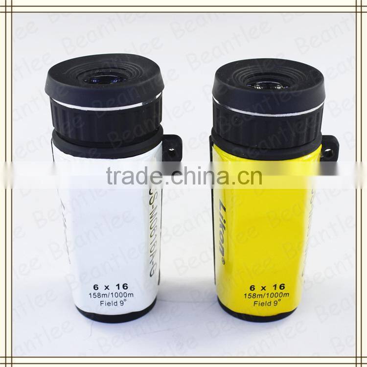 The fashionable 6x16 mini cute pocket monocular telescope for kid watch