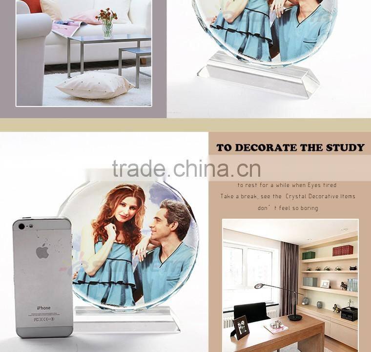 Sunmeta Factory Direct Glass Sublimation Crystal Photo Frame For Wholesales