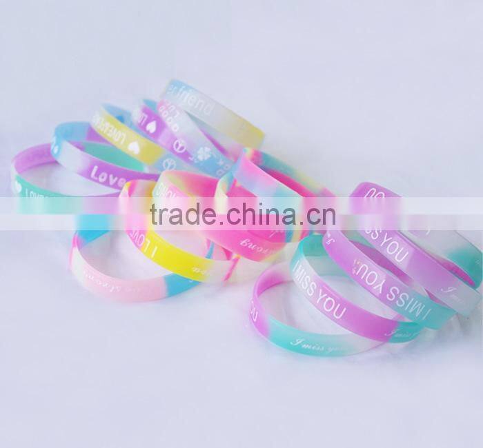 Wholesale High Quality Custom Fancy Elastic Silicone Wrist Band Sports