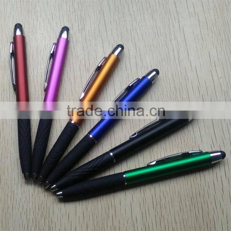 Export quality products chromed neb and black grip retractable stylus pens