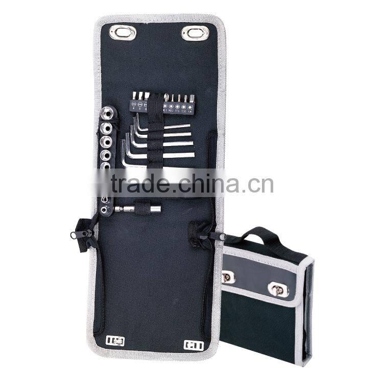 27pcs Combination repairing hand tool set, kraft folding tool kit bag
