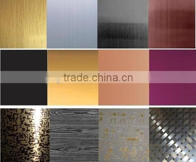 gold mirror stainless steel sheet