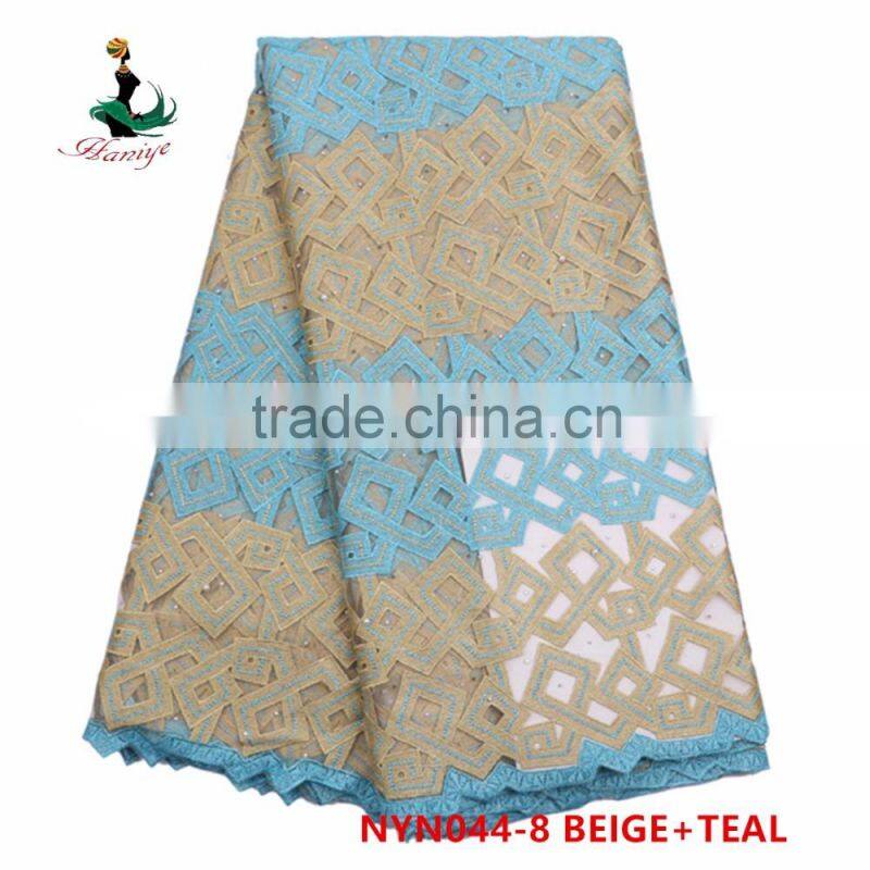 2016 Haniye african Accessories Tulle Lace Fabric For Women Dress/NYN44