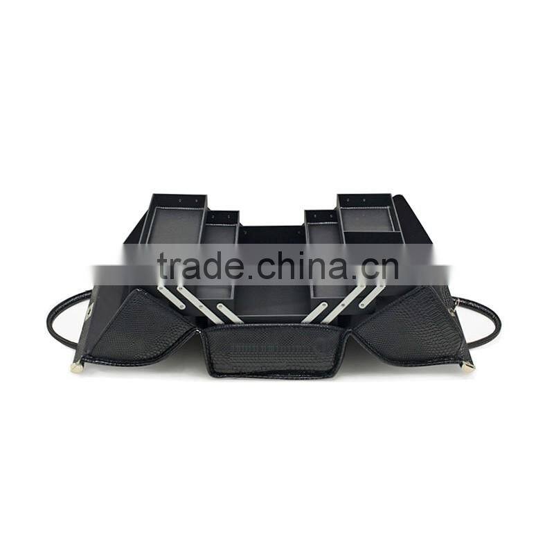 Soft cosmetic case - soft cometic bag- Leather Beauty Cosmetic Makeup Vanity Case