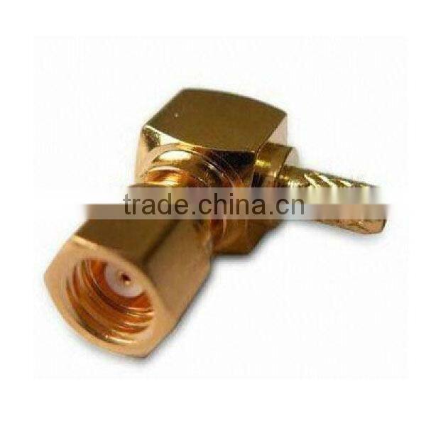Gold Plated SMC Female Right Angle Connector