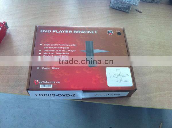 small aluminum alloy ONE layers glass shelf dvd wall mount