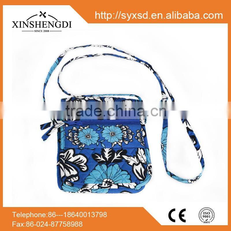 New design cotton colorful quilted casual travel girl's shopping satchel