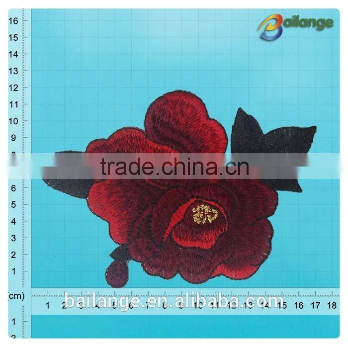 High quality wholesale flower embroidery patch design