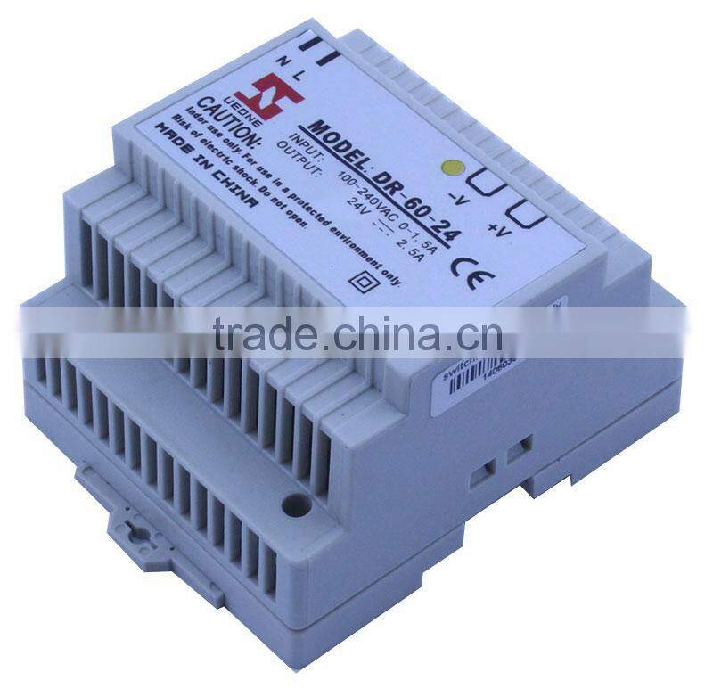 Hot sale 50w 24v 2.1a Din Rail switching power supply Of DR-50-24