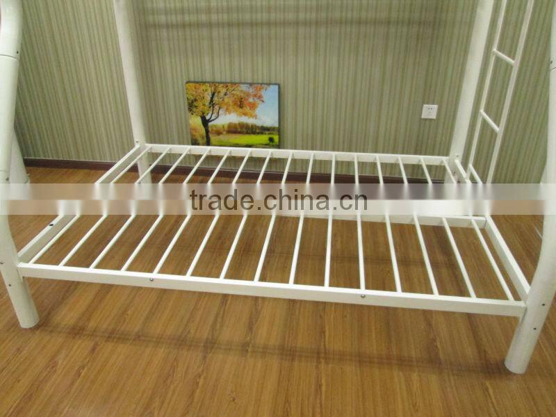 Modern Twin-Over-Full Premium Metal Bunk Bed, White