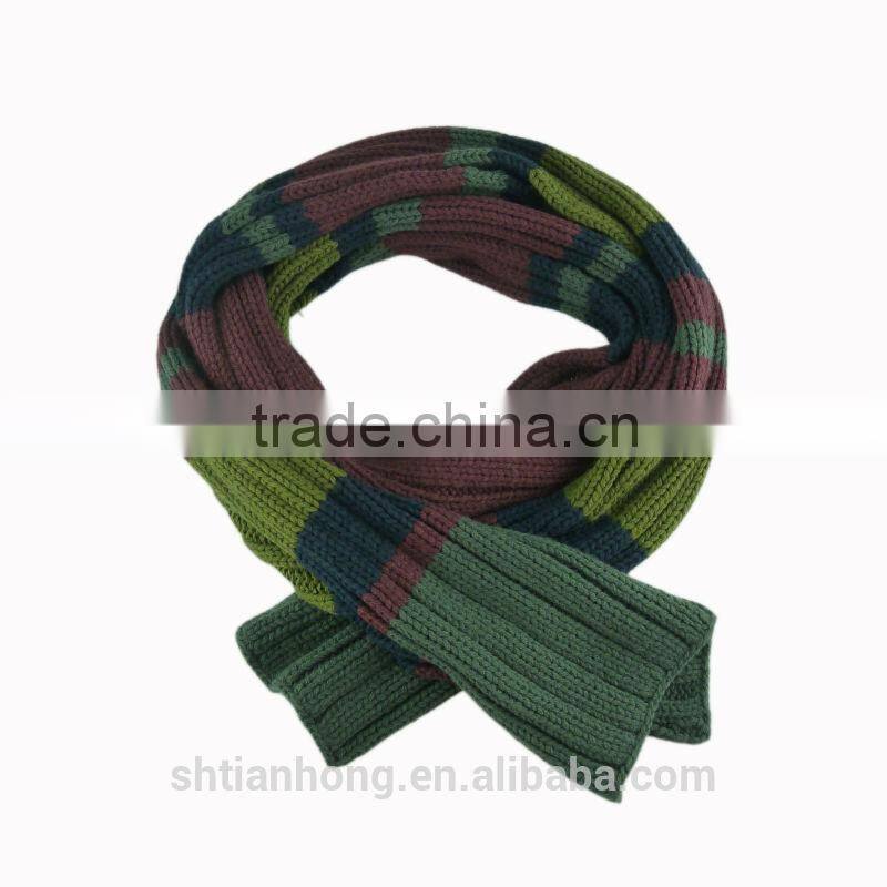 winter fashion unisex knitted camo scarf