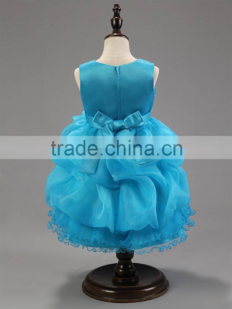 Stunning sweetheart blue beach wedding flower girl dresses girl wedding dresses kids party dress In apparel