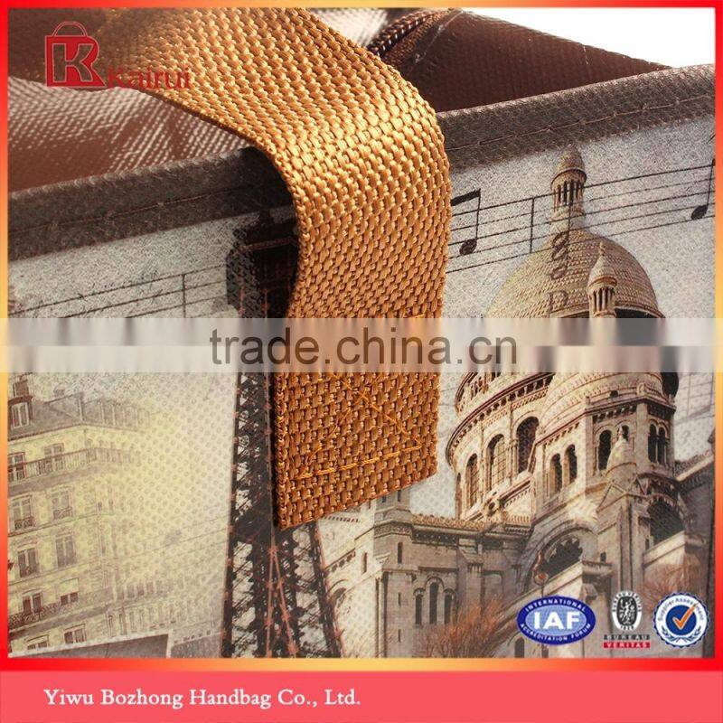 4 color laminated non-woven bag price with zipper