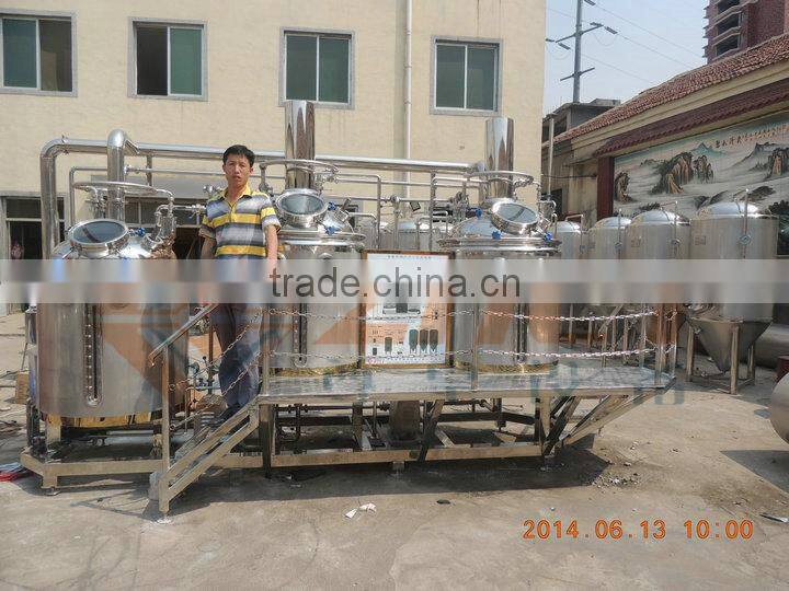 Hot sale 300l high-end skid mounted brewhouse, brew pub equipment CE/ISO 9001:2008